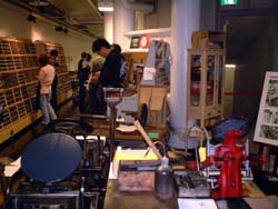 活版印刷ワークショップの様子その1