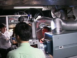 映写機の秘密の様子