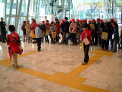 誘導ブロックの取材