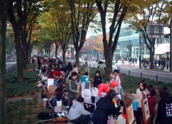 杜の都のアート展のようす1