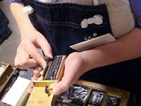 活版印刷ワークショップの様子