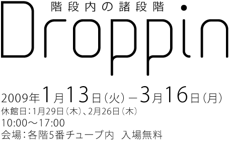 Dropin 階段内の諸段階 2009.1.13-3.16 会場:5番チューブ内